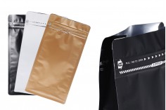 Aluminijumske DoyPack kesice na termo zatvaranje, sa sigurnosnom tračicom i zipom 135x80x265 mm - 3 boje